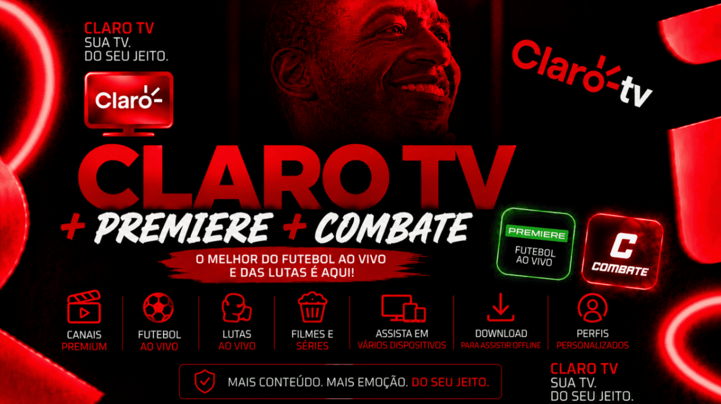 CLARO TV + PREMIERE + COMBATE   COMPARTILHADA